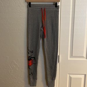 DISNEY Mickey Gray Joggers Size Small